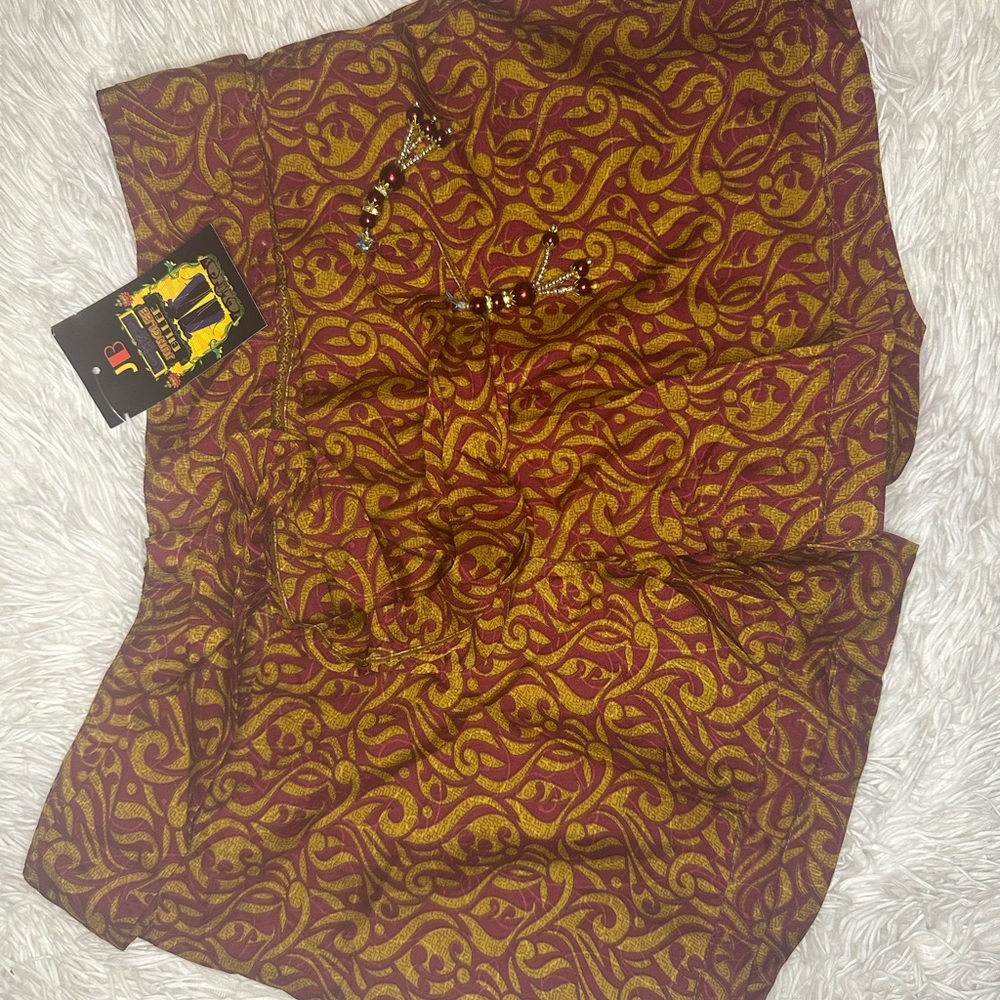 Junglee Billie Stylish Women's Red and Gold Patterned Shorts
